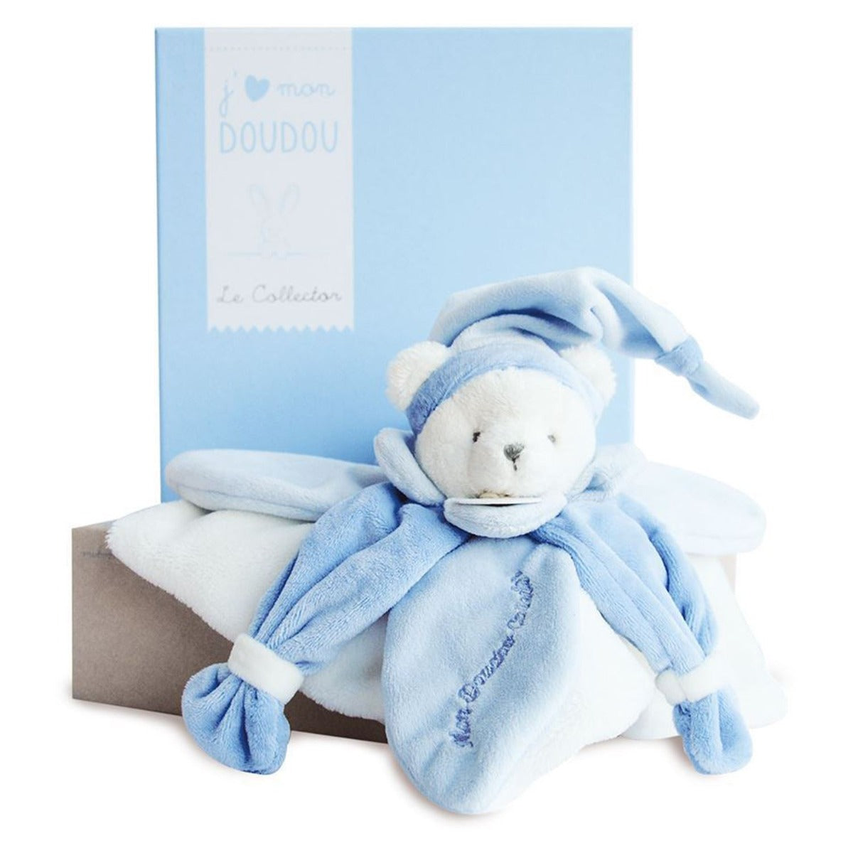 Doudou et Compagnie - Peluche Mascotte ufficiale dei Giochi Olimpici di Parigi 2024 - Doudou piatto con anello in legno - Dalla nascita - Per neonati - 25 x 25 cm - JO2422