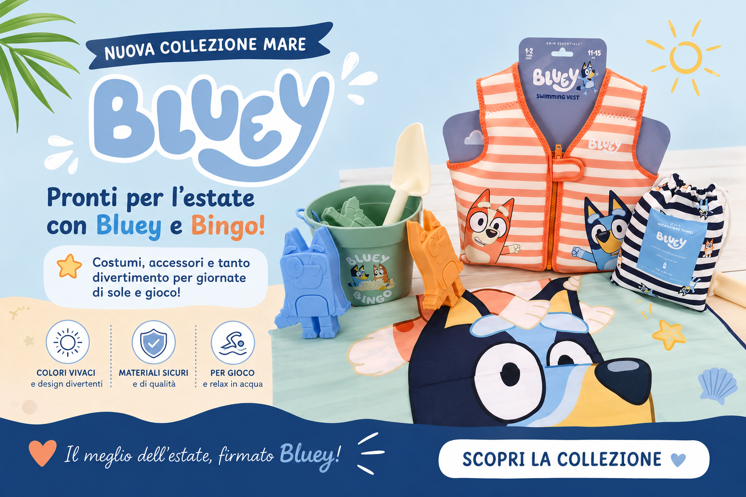 Collezione estate Bluey e Bingo