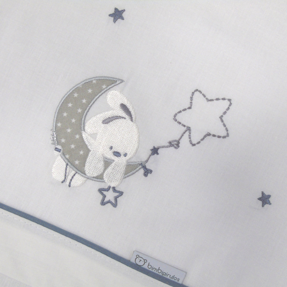 Lenzuola culla next to me e carrozzina - moon grigio