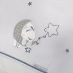 Lenzuola culla next to me e carrozzina - moon grigio