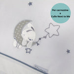Lenzuola culla next to me e carrozzina - moon grigio