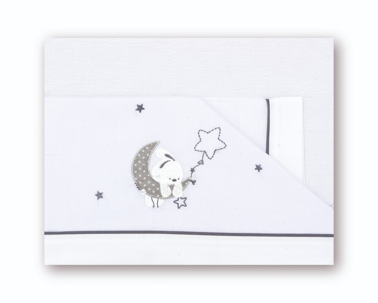 Lenzuola culla next to me e carrozzina - moon grigio