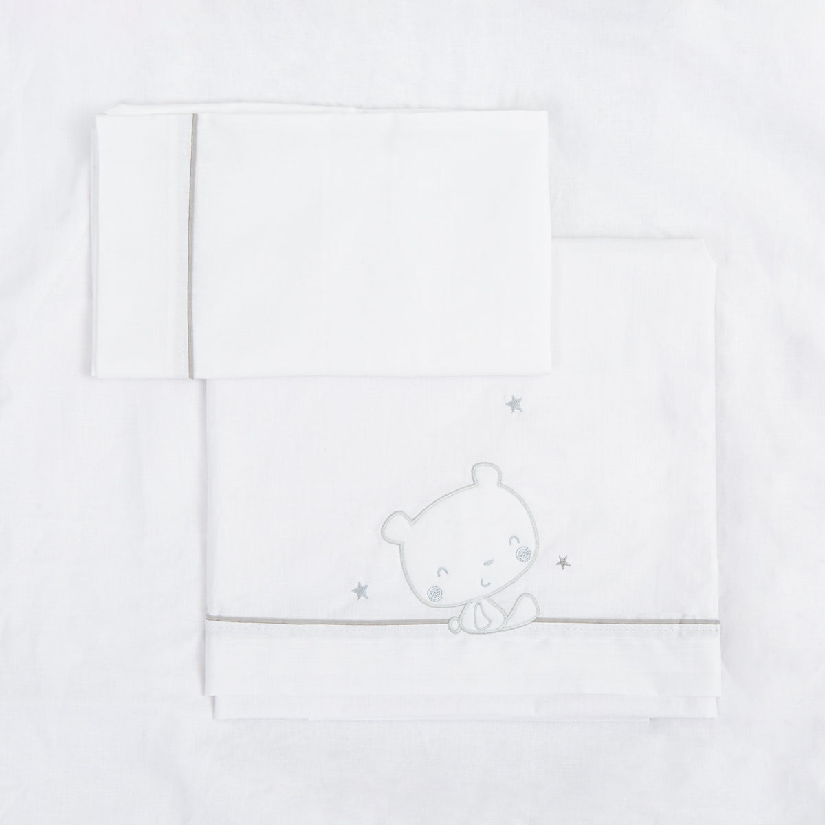 Lenzuola Carrozzina Culla Next to Me - Dolce Orsetto - Grigio