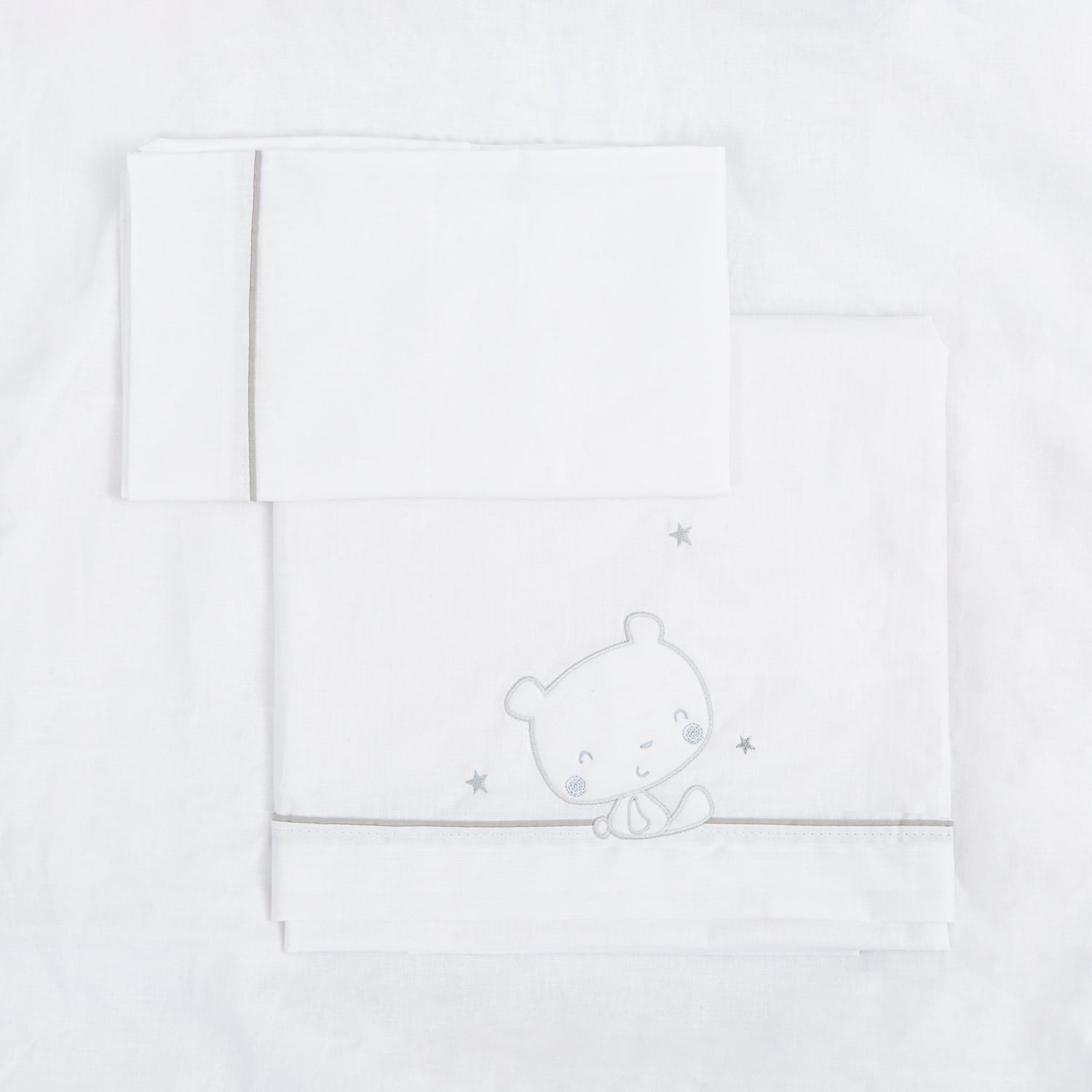 Lenzuola Carrozzina Culla Next to Me - Dolce Orsetto - Grigio