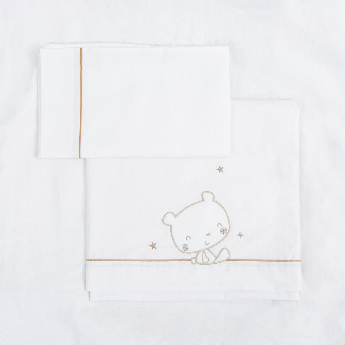 Lenzuola Carrozzina Culla Next to Me - Dolce Orsetto - Tortora