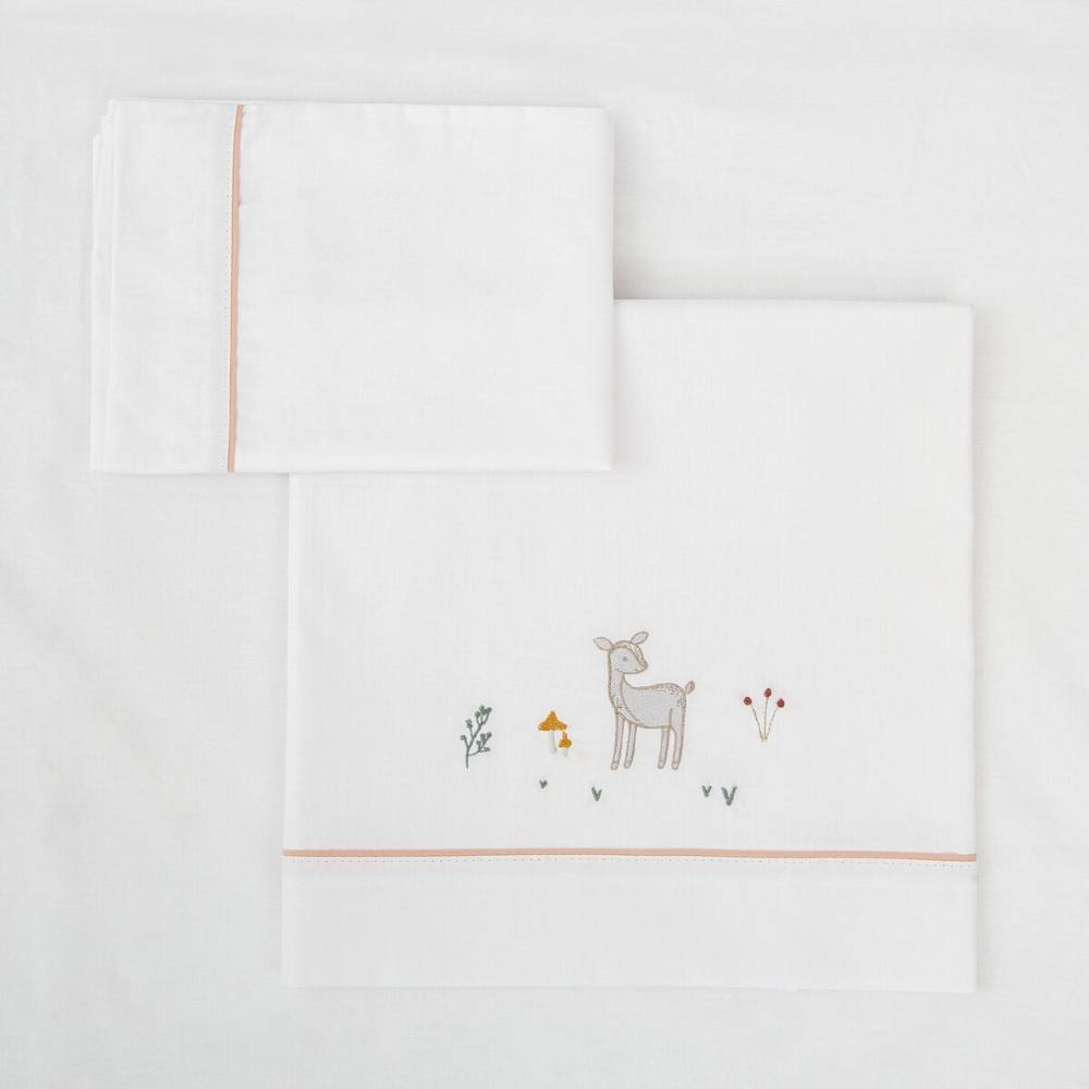 Lenzuola per Culla e Carrozzina Next to Me - Deer