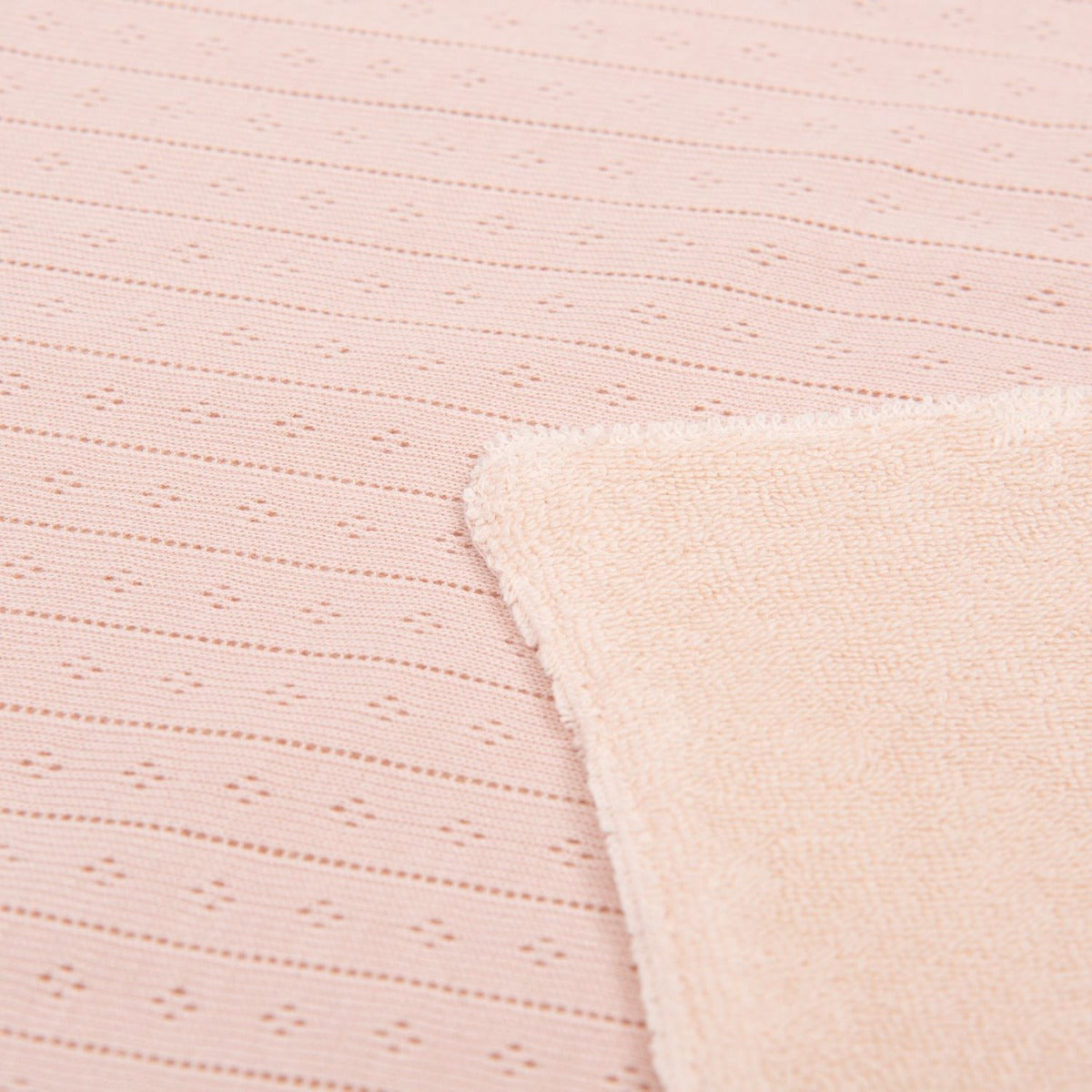 Copertina Neonato Carrozzina Culla in Maglina di cotone Rosa - dettaglio