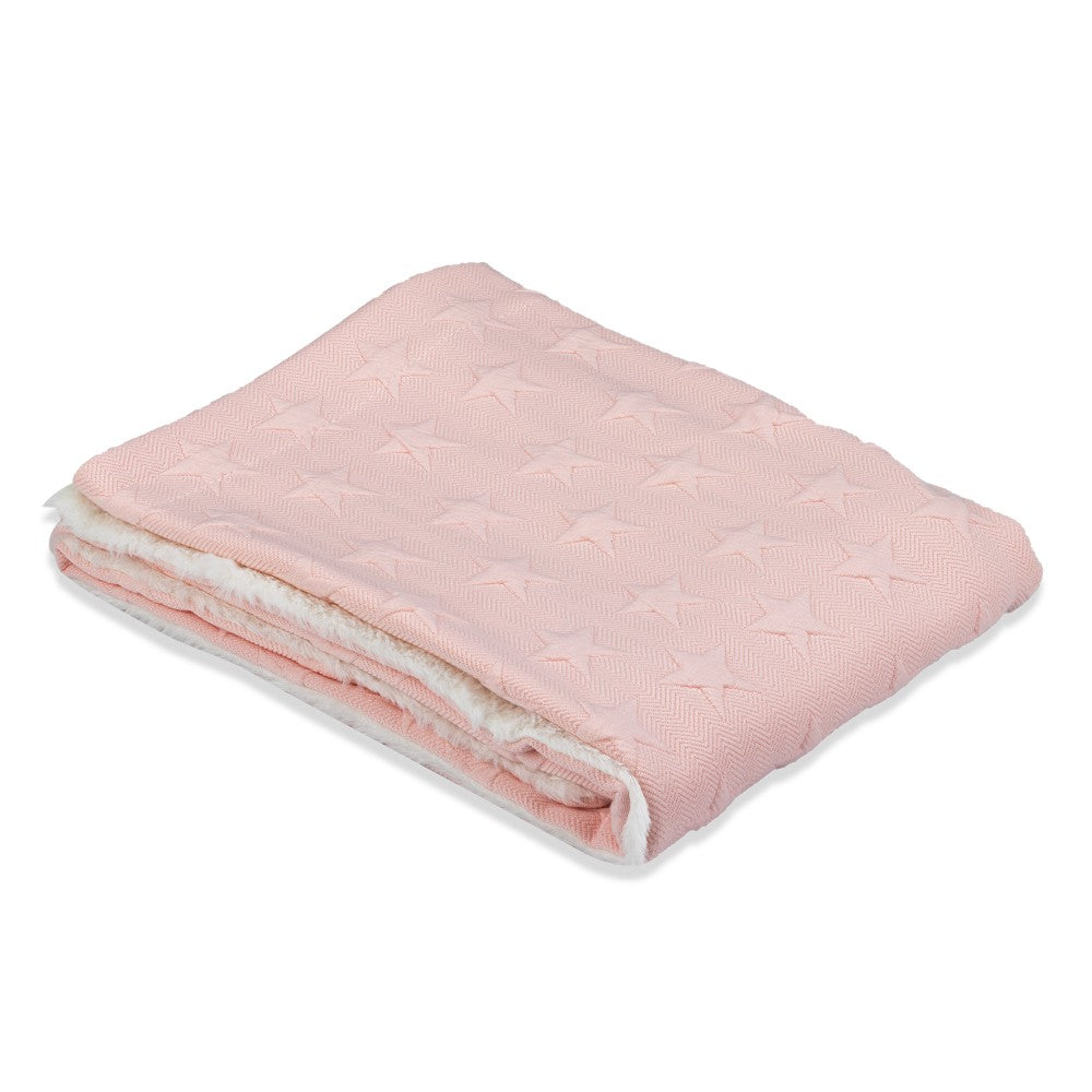 Copertina Neonato Culla Carrozzina Invernale Stelle Rosa