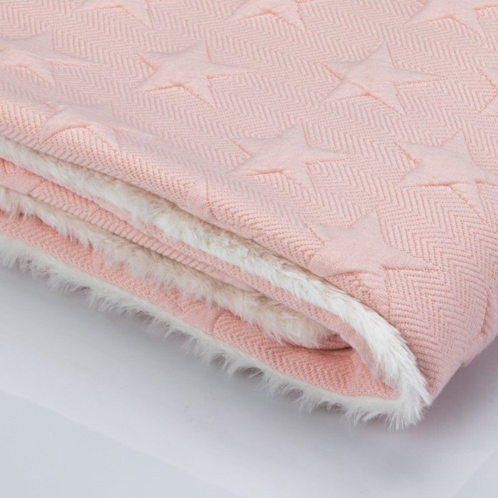 Copertina Neonato Culla Carrozzina Invernale Stelle Rosa