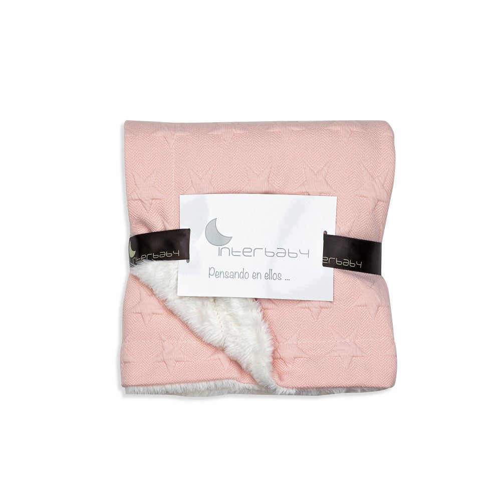 Copertina Neonato Culla Carrozzina Invernale Stelle Rosa