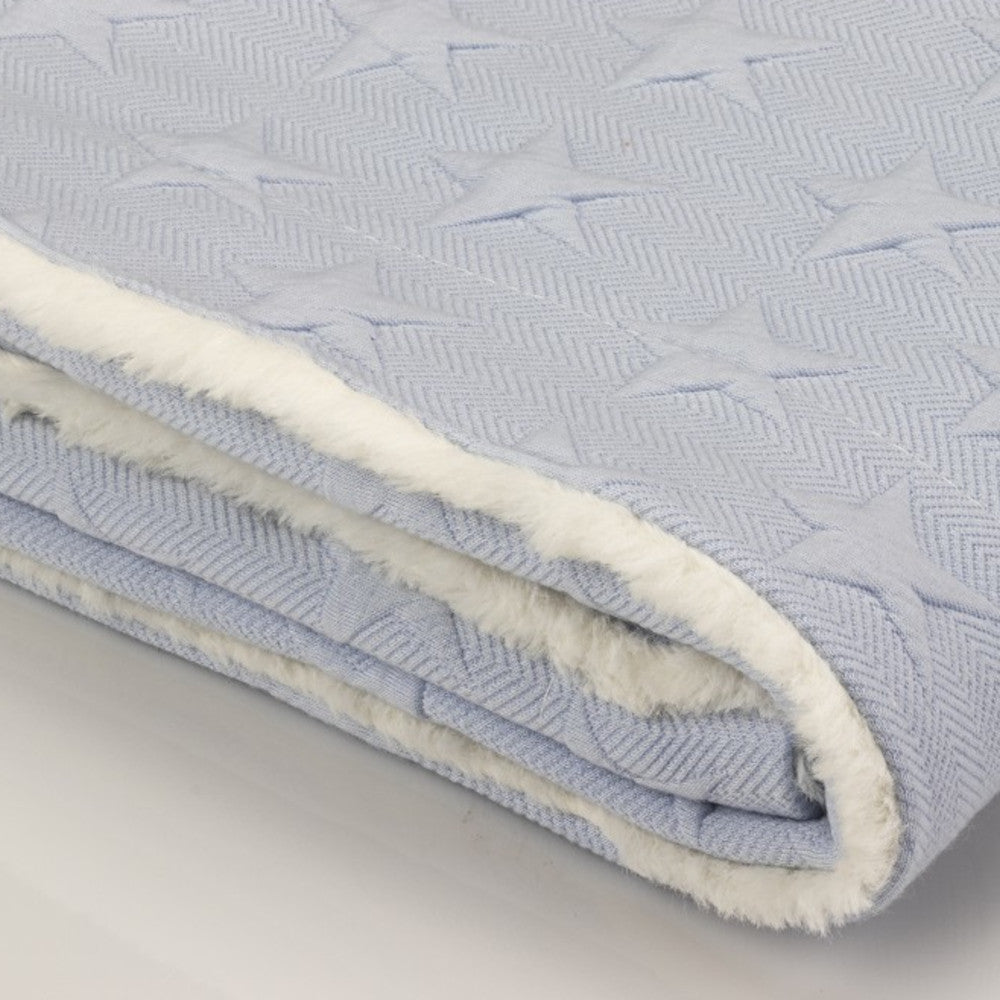 Copertina Coperta Inverale Culla Carrozzina - Stelle Celeste