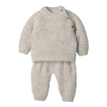 COMPLETO NASCITA NEONATO IN MISTO LANA - WOOD CHASHEL -  BEIGE -  MAC ILUSION