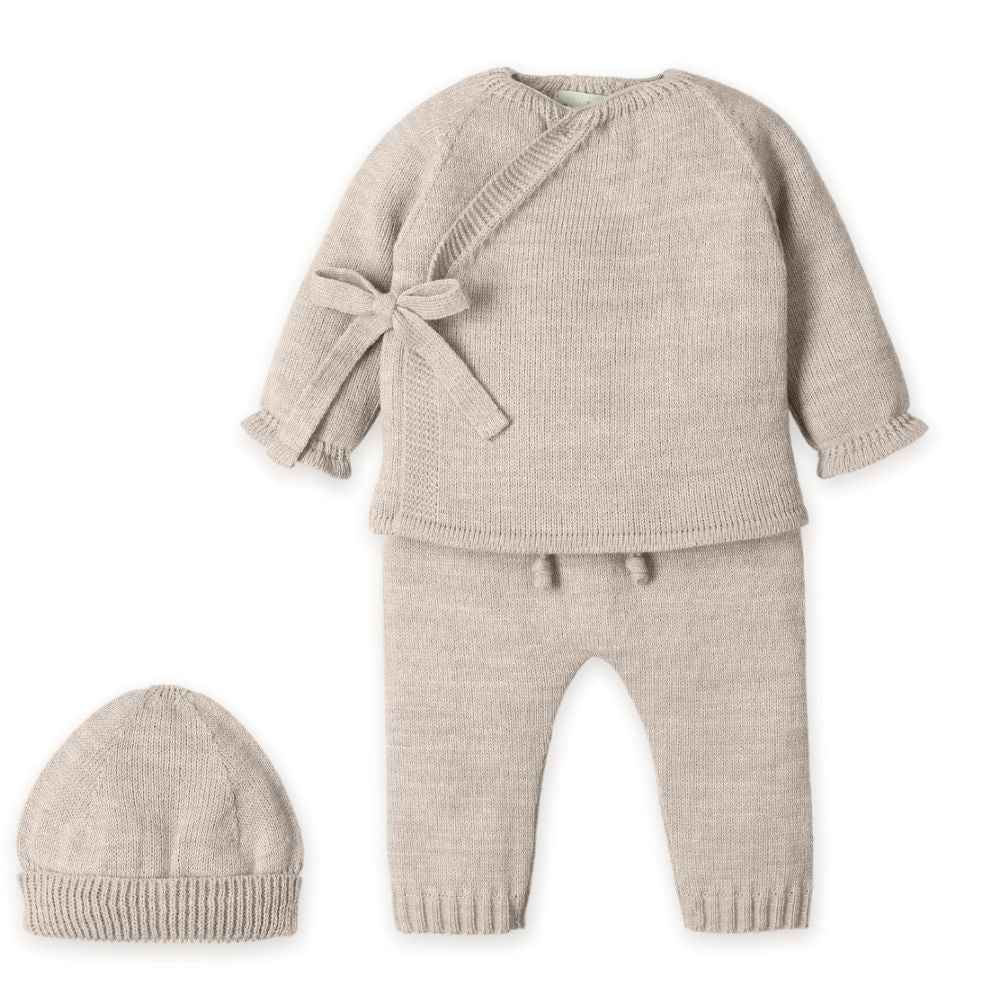 COMPLETO NASCITA NEONATO IN MISTO LANA - BASIC