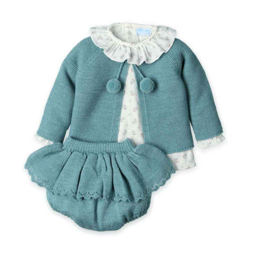 COMPLETINO BAMBINA IN MISTO LANA 3 PZ - MAC ILUSION