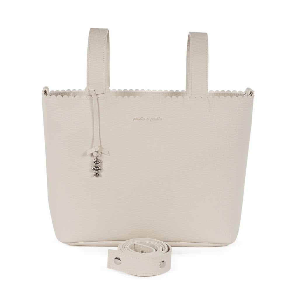 Borsa Fasciatoio Icon in Ecopelle - Cream - Pasito a Pasito