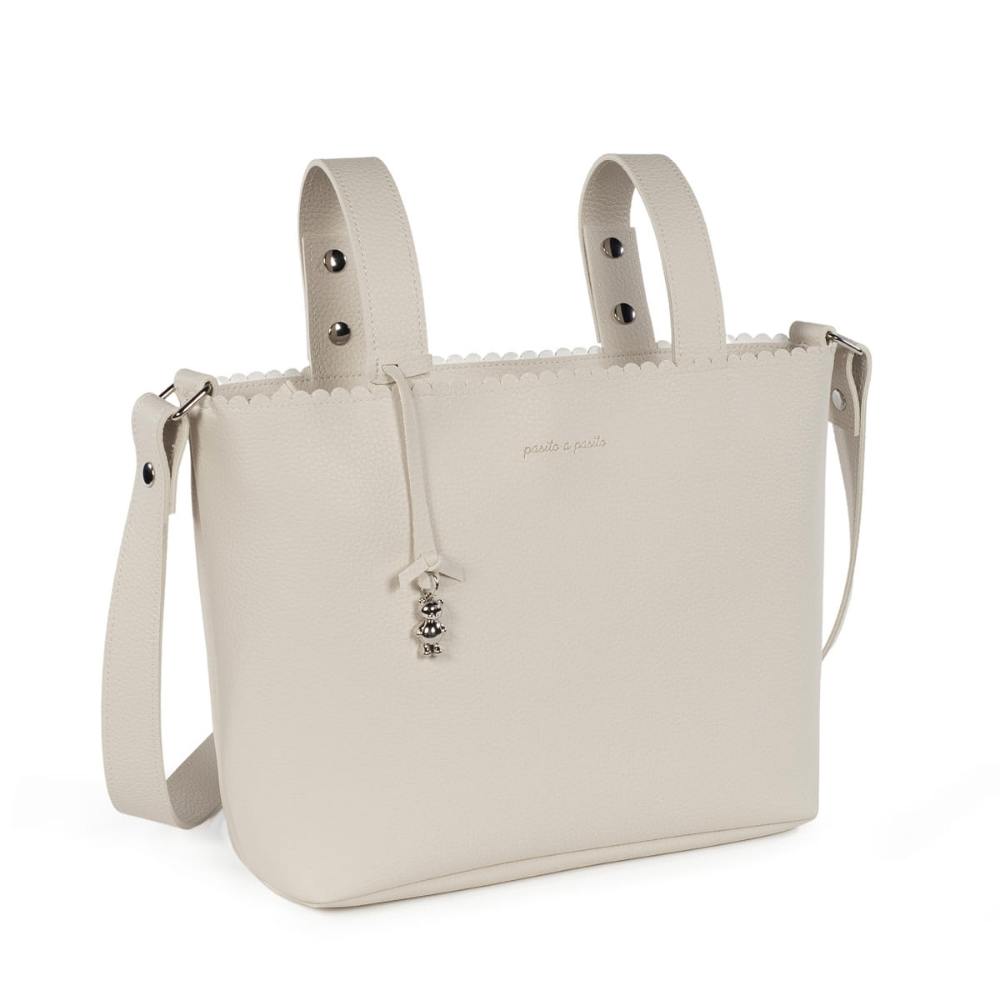 Borsa Fasciatoio Icon in Ecopelle - Cream - Pasito a Pasito