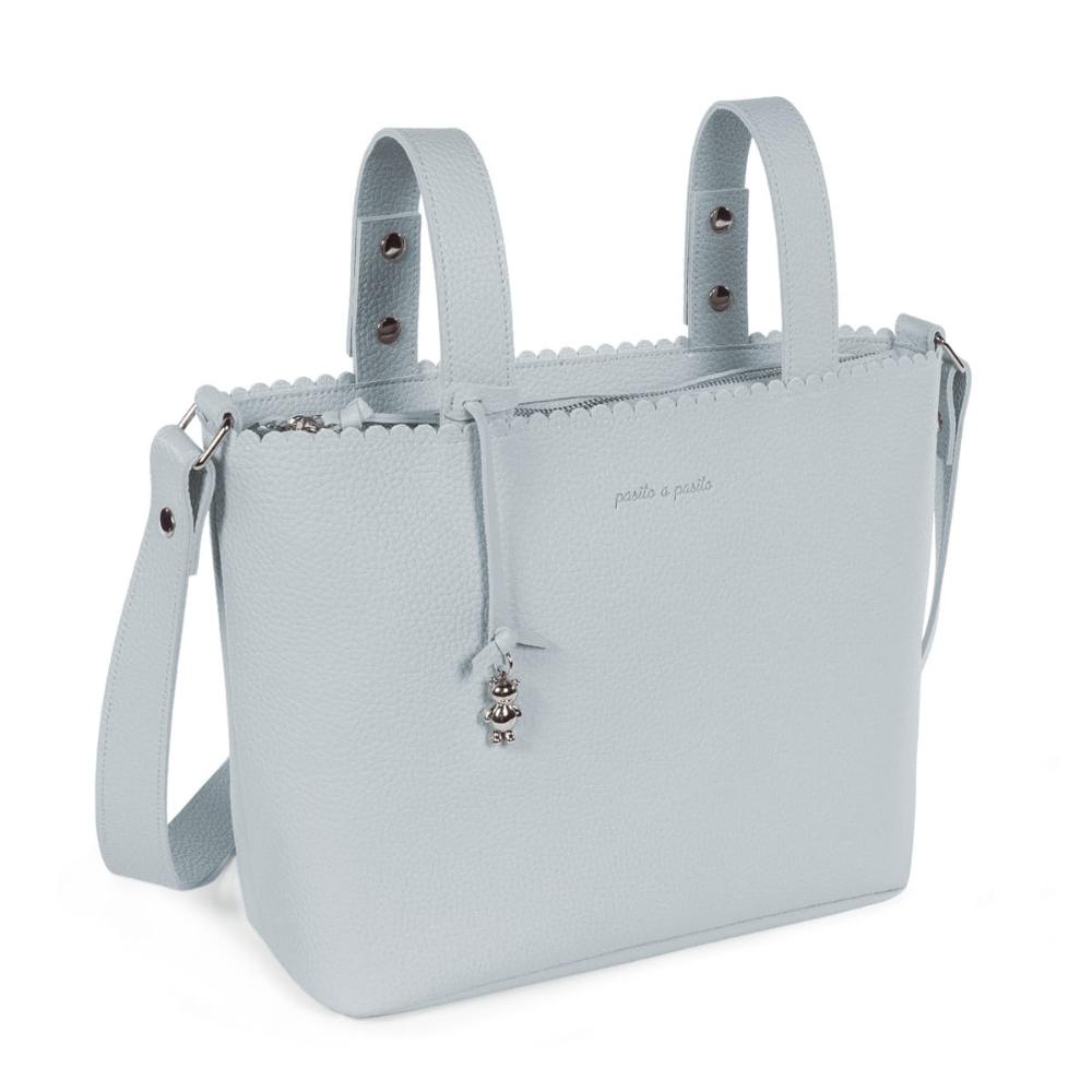 Borsa Fasciatoio Icon in Ecopelle - Sky - Pasito a Pasito