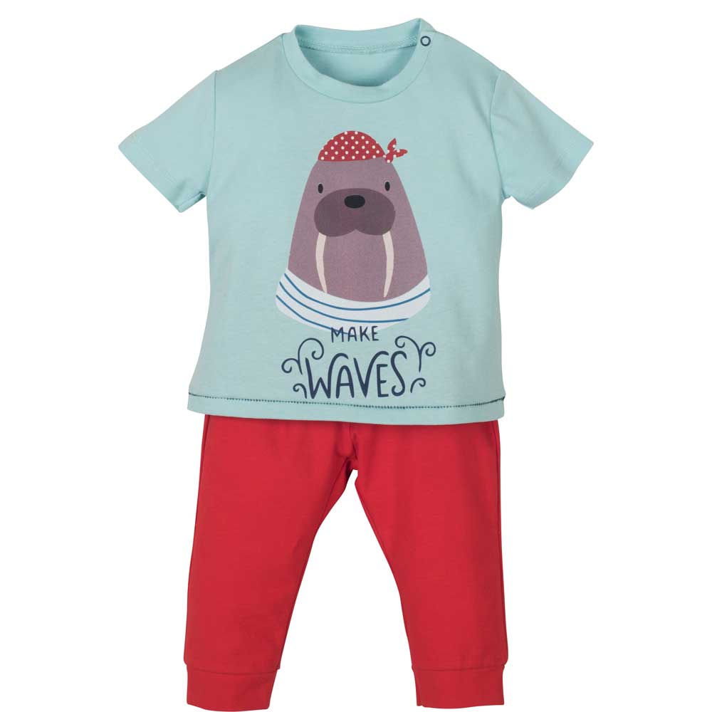 COMPLETO PIGIAMINO NEONATO BAMBINO BIO MAGLIA E PANTALONE 3 MESI - 2 ANNI