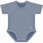 Body Taglia Unica 0-36 Mesi per Neonato e Bimbo in Cotone Bio 4Season Blu