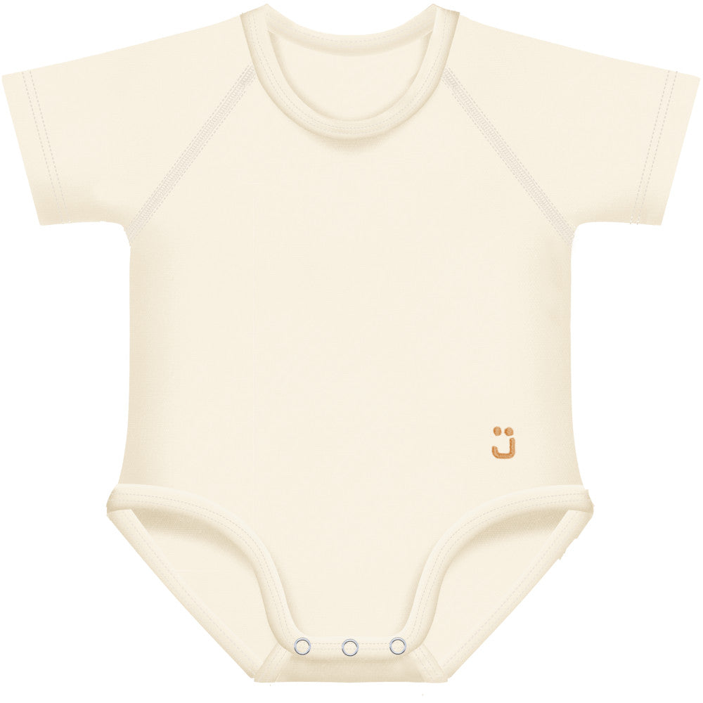 Body Neonato in Bamboo Taglia Unica 0-36 Mesi - J Bimbi - Vaniglia