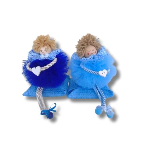 BOMBONIERE PUPAZZO BAMBOLA FATTA A MANO NASCITA BATTESIMO BIMBO