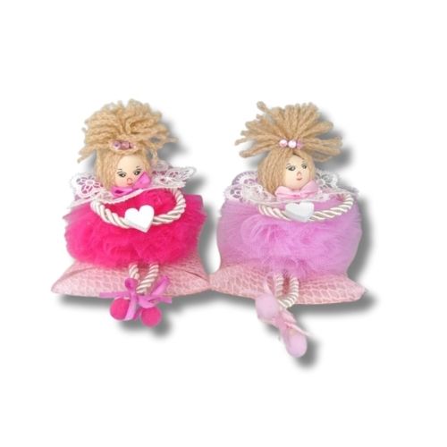 BOMBONIERE BAMBOLE FATTE A MANO NASCITA BATTESIMO BIMBA