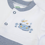 Pagliaccetto Neonato Nascita Primavera Estate - Rana - ricamo