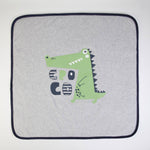 copertina neonato nascita ciniglia coccodrillo - stampa