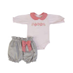 completo invernale bambina body e shorts
