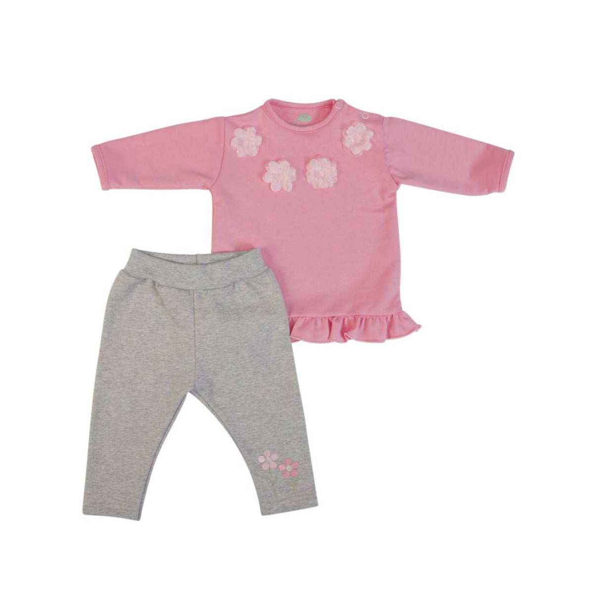 COMPLETO INVERNALE BAMBINA MAGLIA E LEGGINGS - FIORI