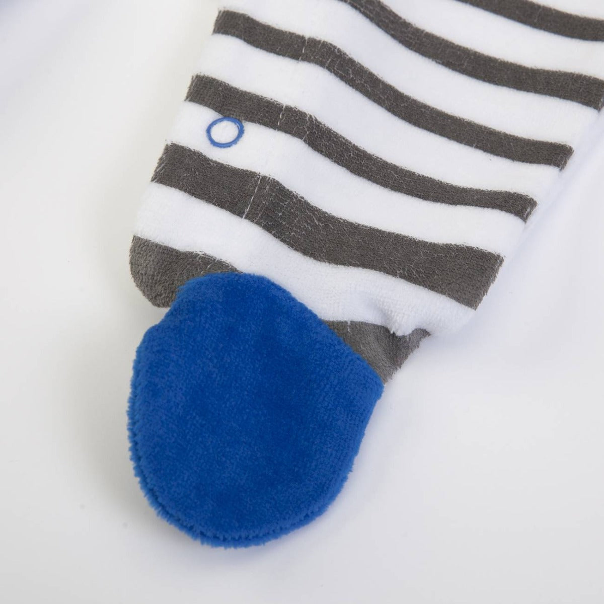 tutina neonato nascita ciniglia salopette - piedino