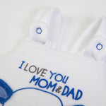 tutina neonato nascita ciniglia salopette - chiusura