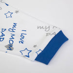 Set Tutina Neonato Nascita 3 Pezzi - I Love Mum and Dad - manica pigiamino