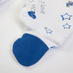 Set Tutina Neonato Nascita 3 Pezzi - I Love Mum and Dad - piedino pigiamino