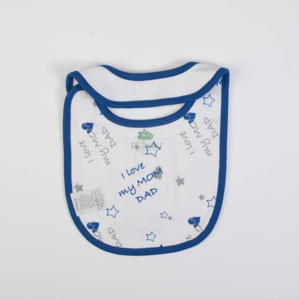 Set Tutina Neonato Nascita 3 Pezzi - I Love Mum and Dad - retro bavaglino