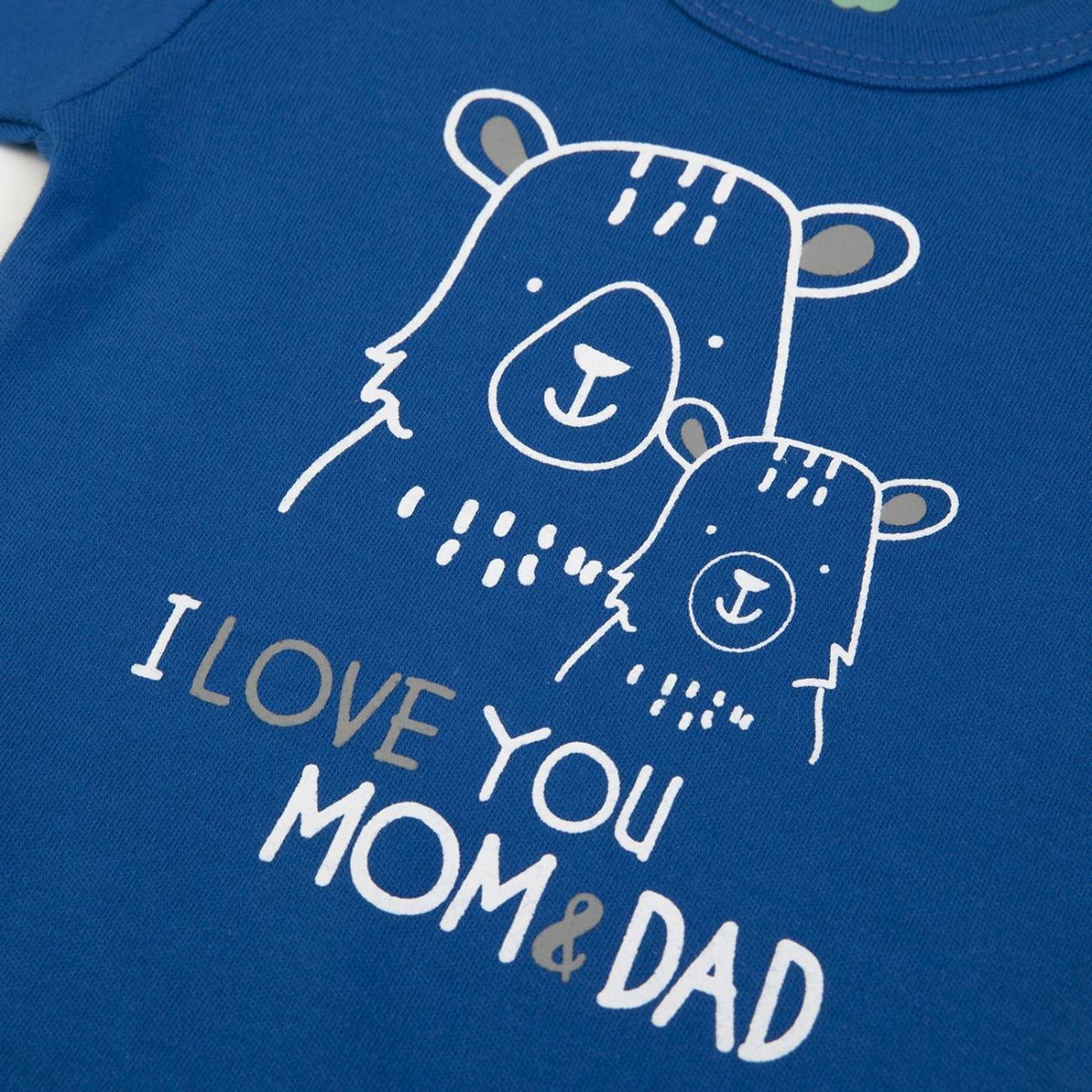 Set Tutina Neonato Nascita 3 Pezzi - I Love Mum and Dad - stampa body