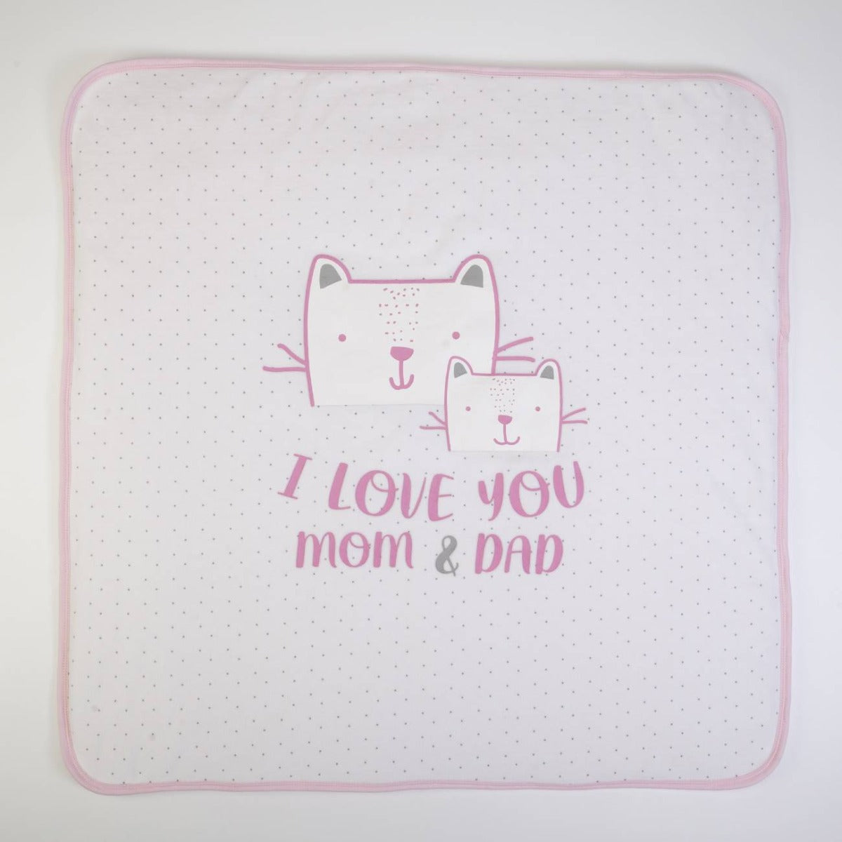 copertina neonato nascita I love mum & dad