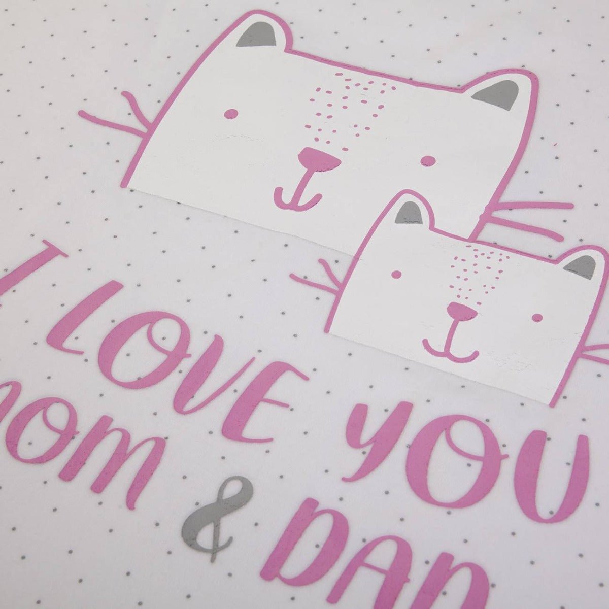 copertina neonato nascita I love mum & dad - stampa