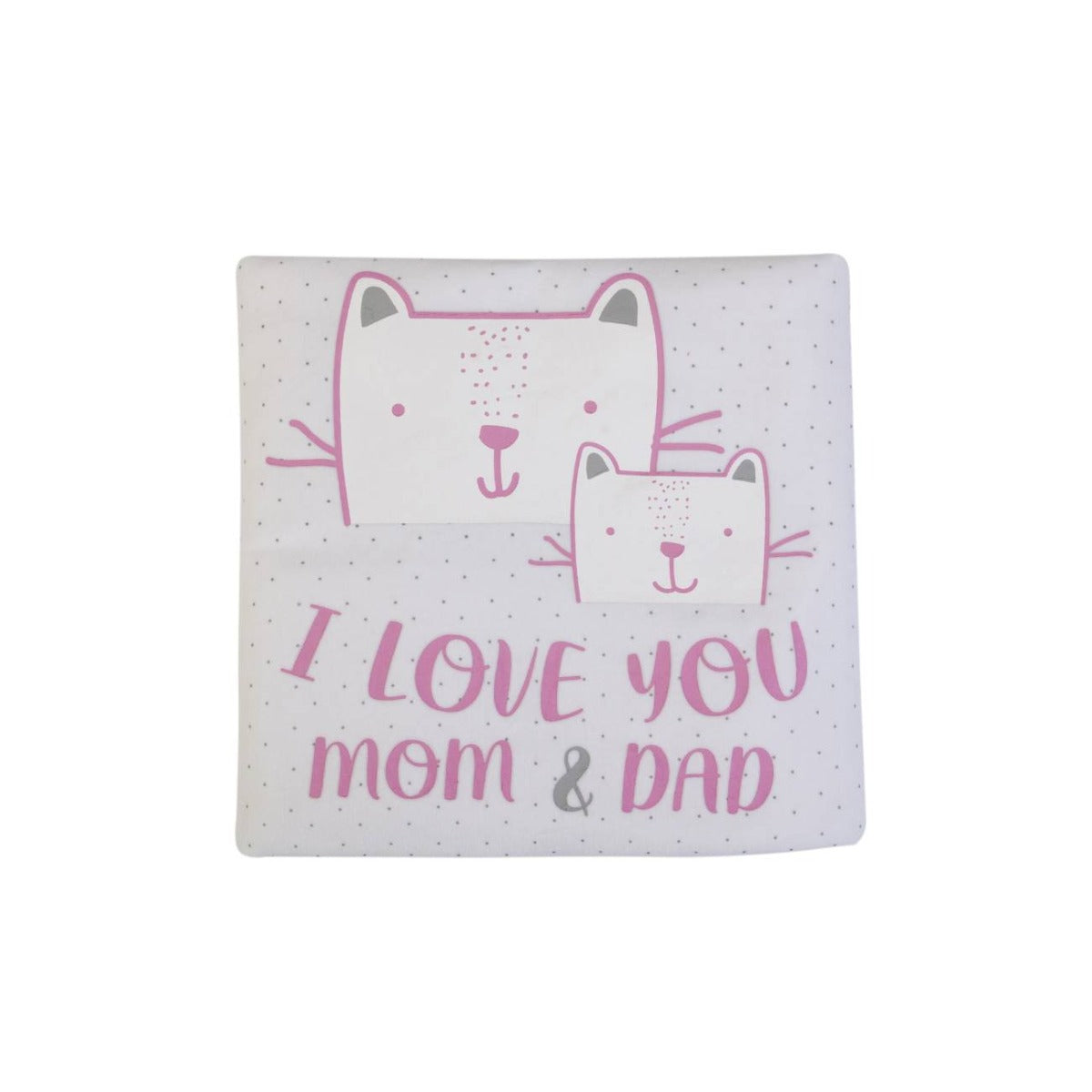 copertina neonato nascita I love mum & dad
