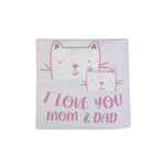 copertina neonato nascita I love mum & dad