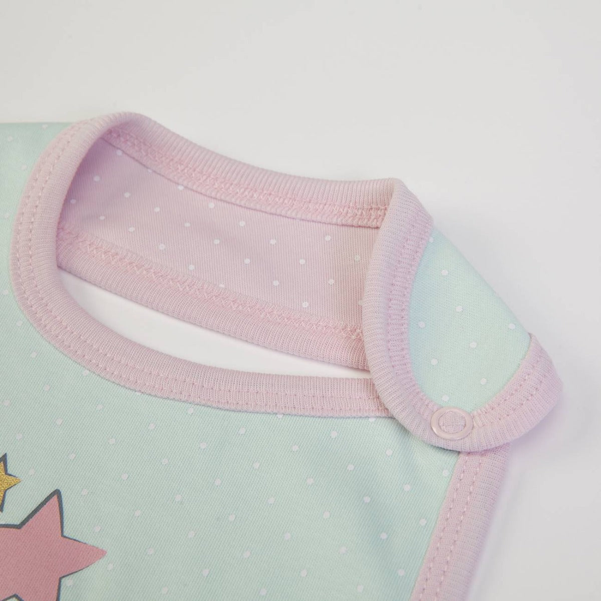 Set Tutina Neonato Nascita 3 Pezzi - chiusura bavaglino