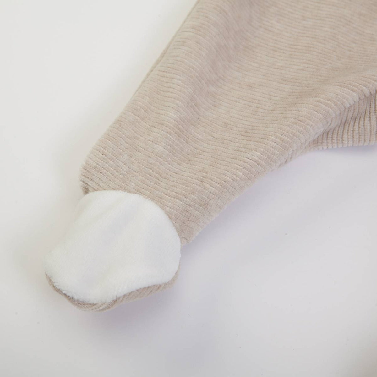 tutina neonato nascita ciniglia orsetto polare - piedino