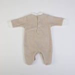 tutina neonato nascita ciniglia orsetto polare - retro