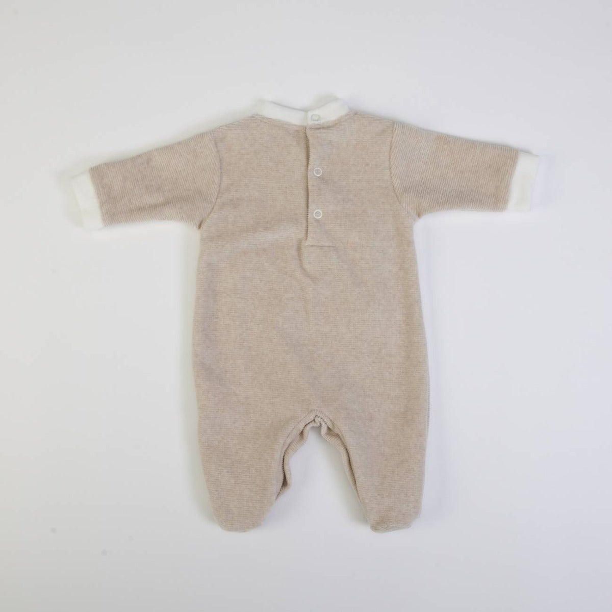 tutina neonato nascita ciniglia orsetto polare - retro