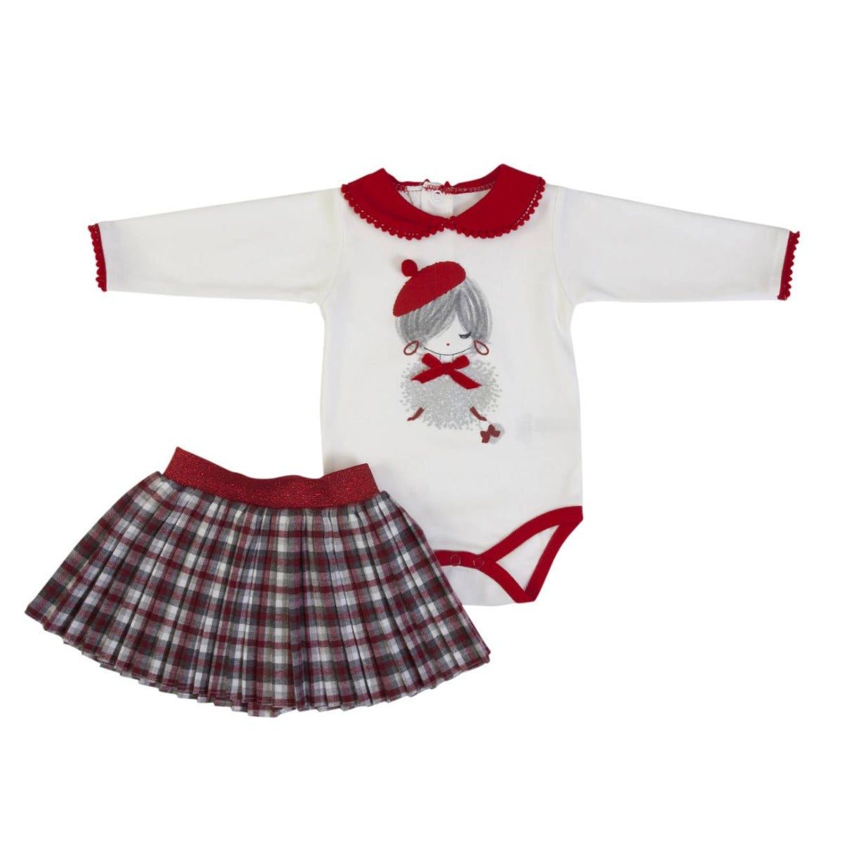 completo bambina invernale body e gonna