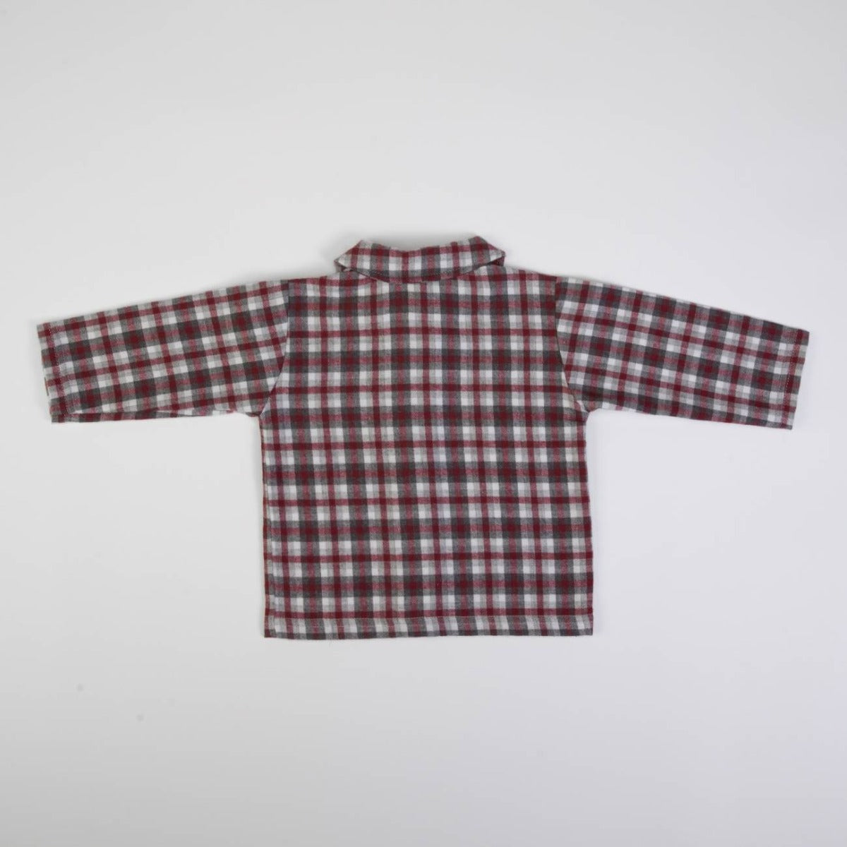 completo neonato bambino invernale quadri - retro camicia