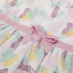Vestito Bambina Primavera Estate Mille Righe - Leopardina - fiocco