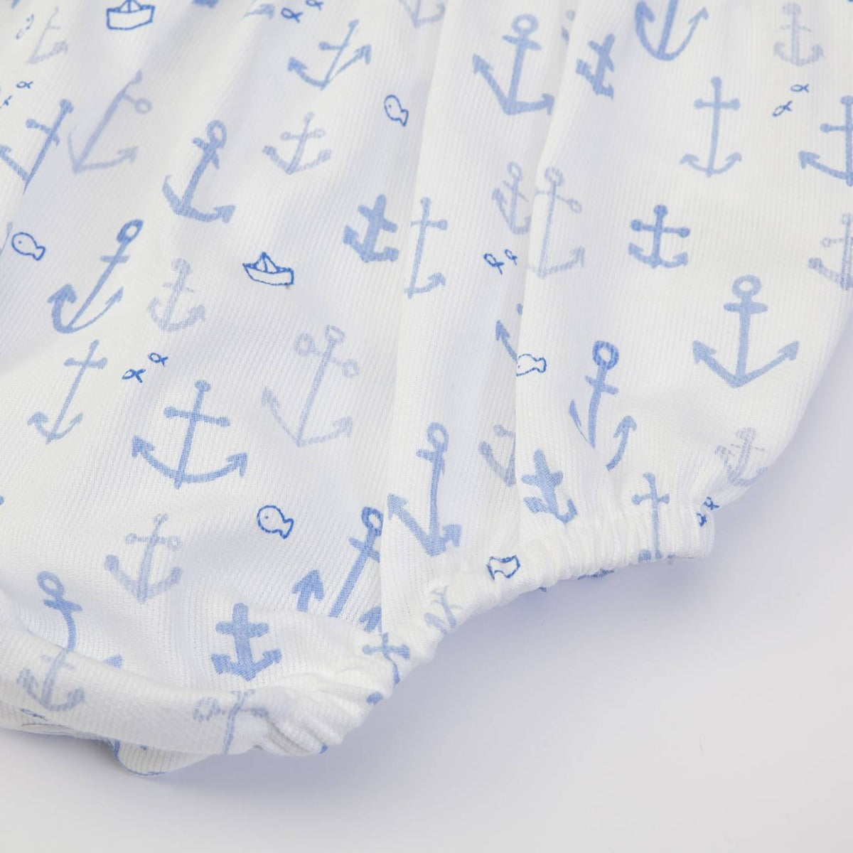 Pagliaccetto Neonato Bambino in Cotone Stampato - Ancore - elastico