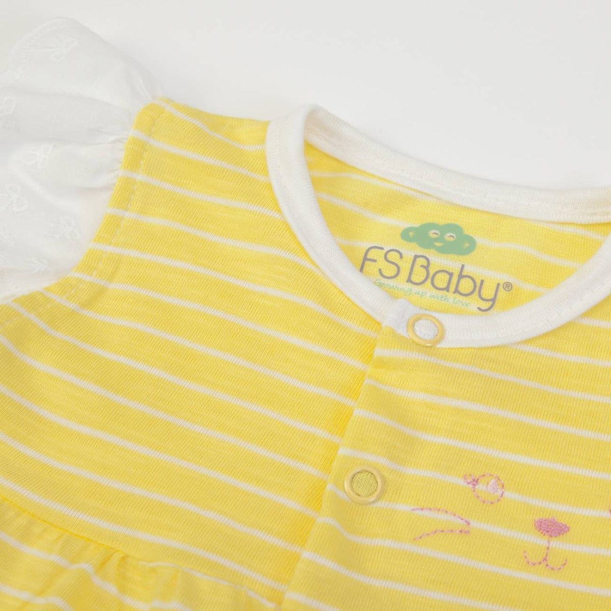 Pagliaccetto Neonata Nascita Primavera Estate - Gattino - scollatura