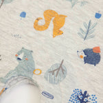 Completo con Salopette Bambino - Amici Della Foresta - tessuto trapuntato